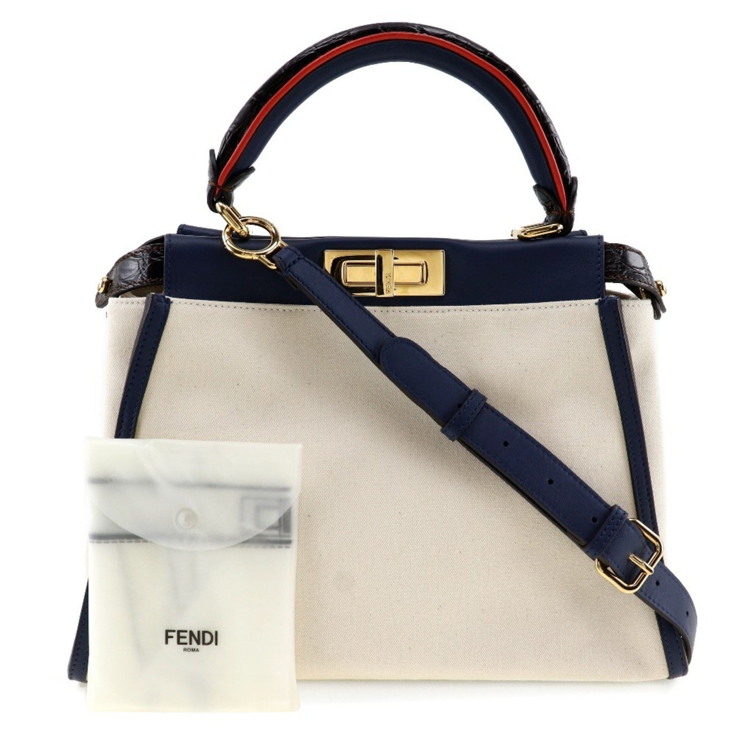 Fendi Canvas Blue Handbags