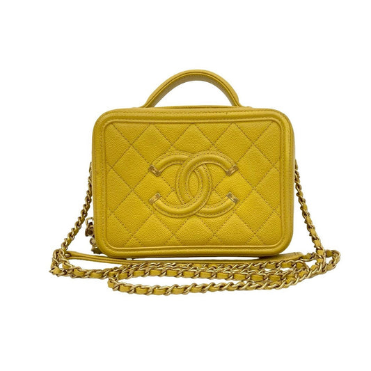 Chanel Calfskin Yellow Shoulder Bags