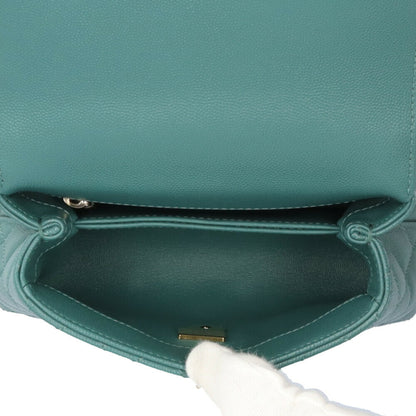 Chanel Calfskin Green Shoulder Bags