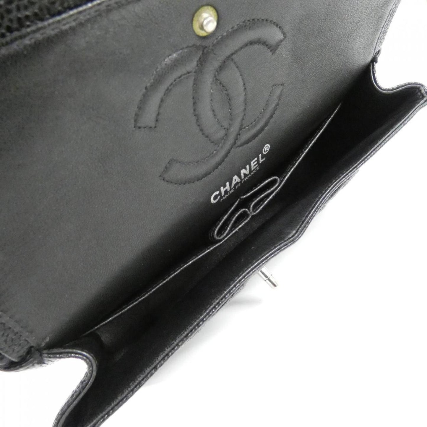 Chanel Calfskin Black Shoulder Bags