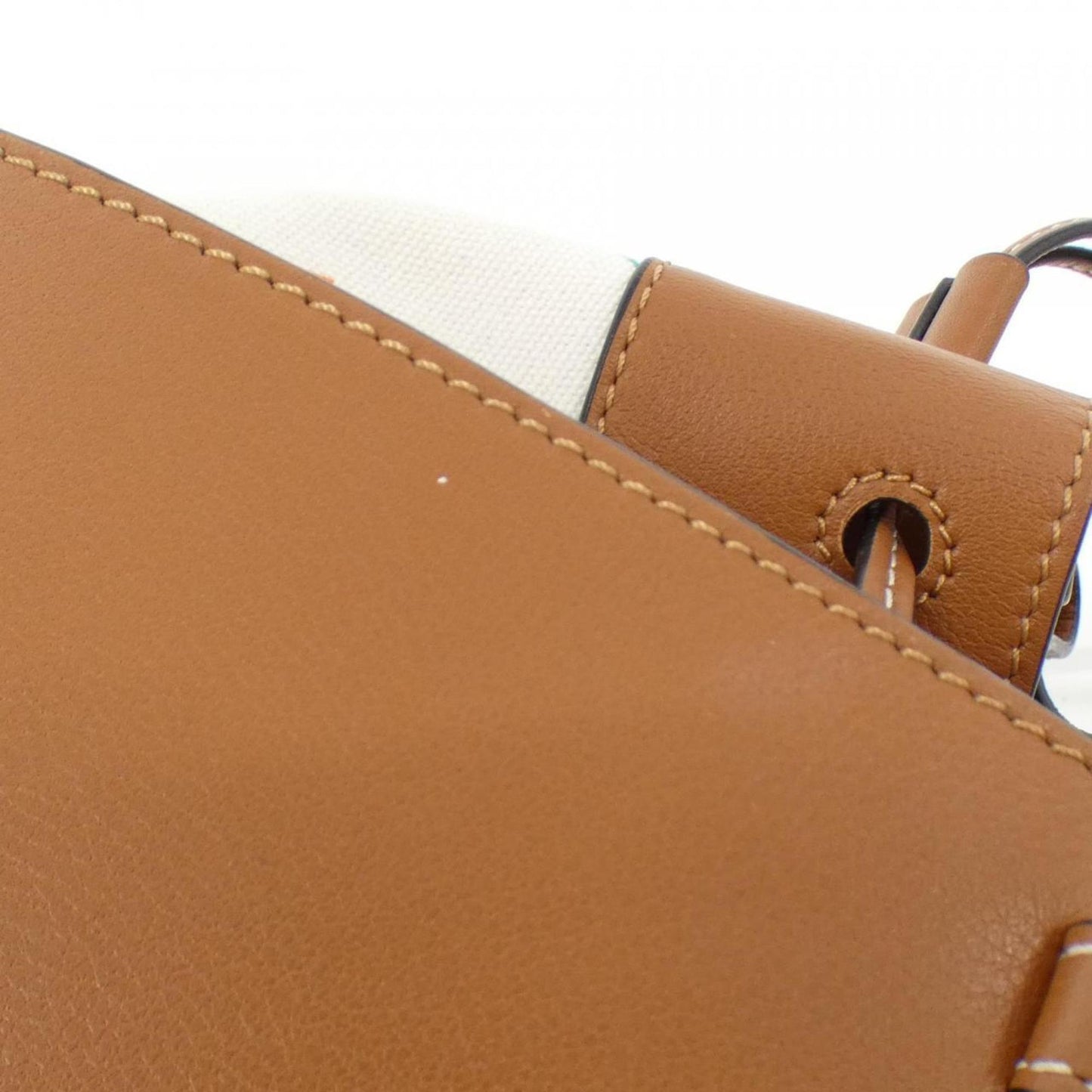 Loewe Canvas White Shoulder Bags