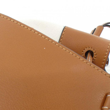 Loewe Canvas White Shoulder Bags