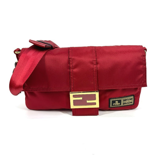 Fendi Nylon Red Shoulder Bags