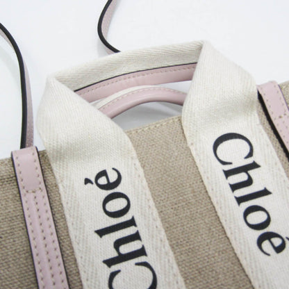 Chloé Canvas Gray Shoulder Bags