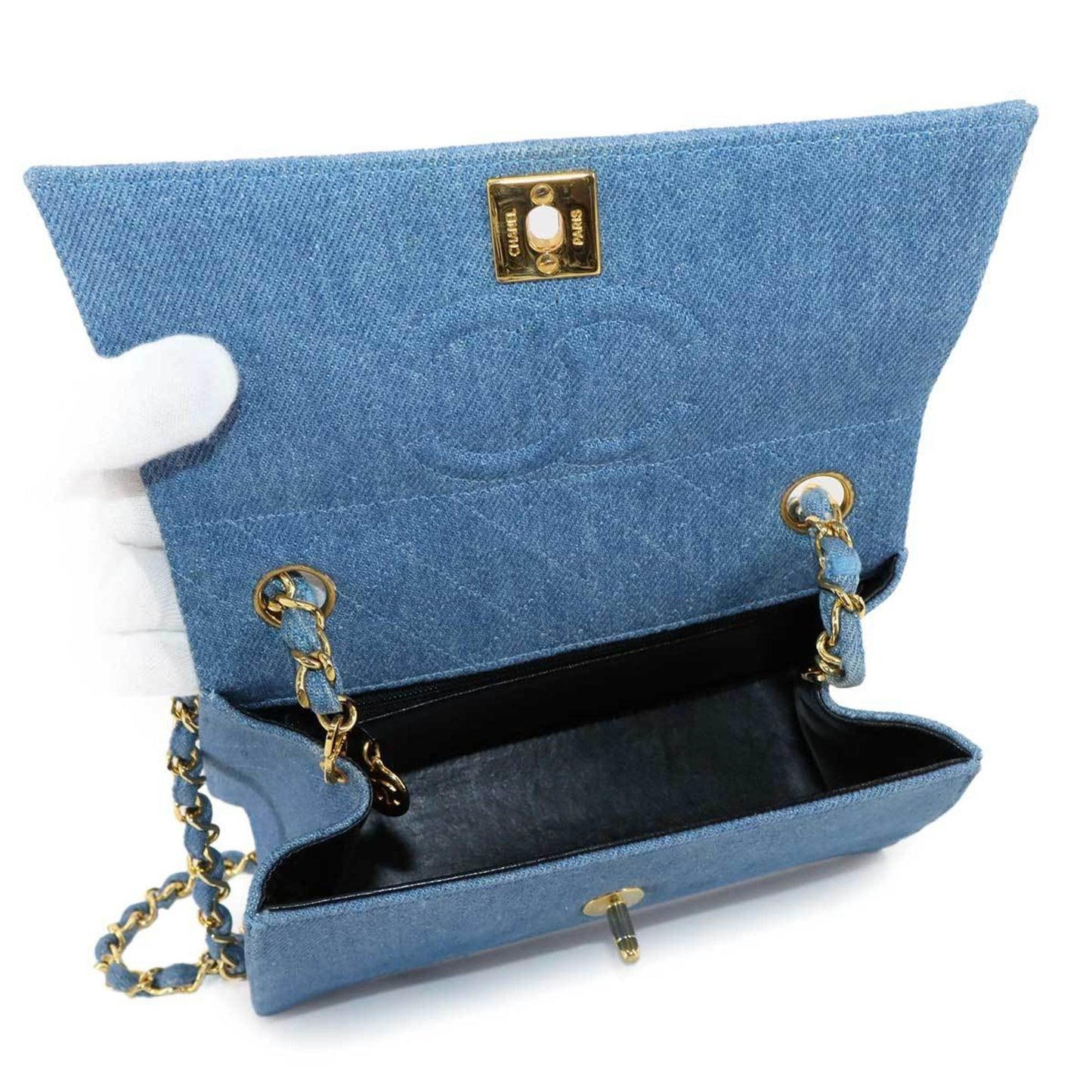 Chanel Denim Blue Shoulder Bags