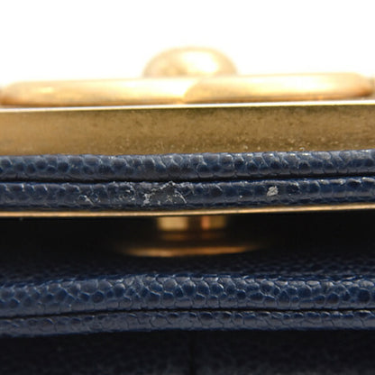 Chanel Calfskin Blue Shoulder Bags