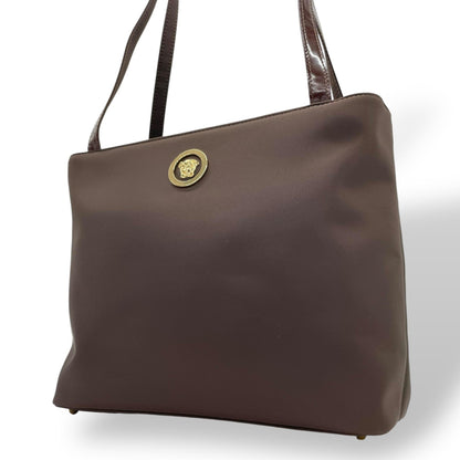 Versace Nylon Brown Shoulder Bags