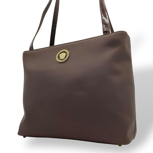 Versace Nylon Brown Shoulder Bags