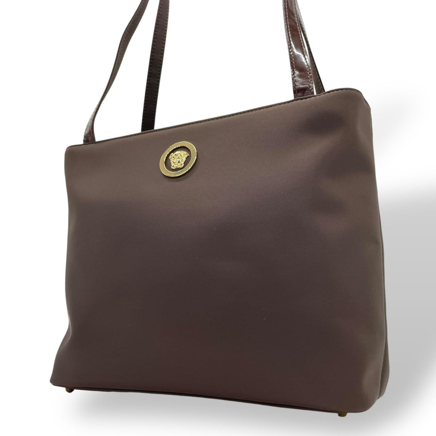 Versace Nylon Brown Shoulder Bags