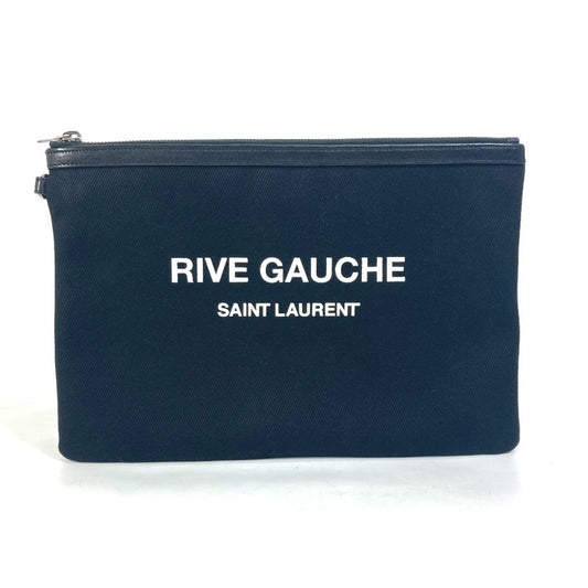Saint Laurent Canvas Black Clutch Bags