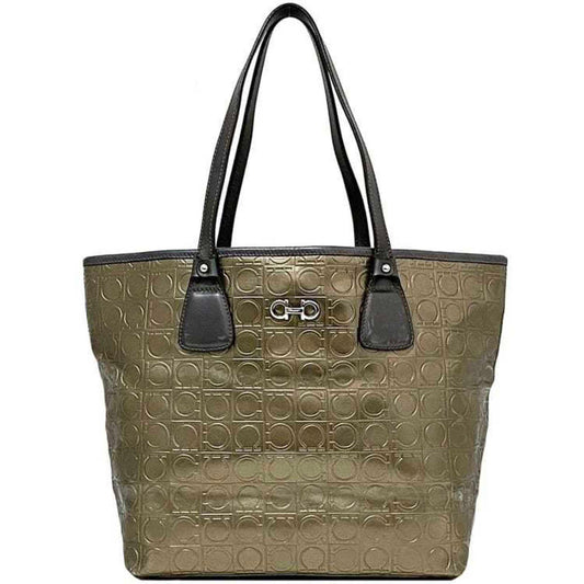Salvatore Ferragamo Pvc Gold Tote Bags