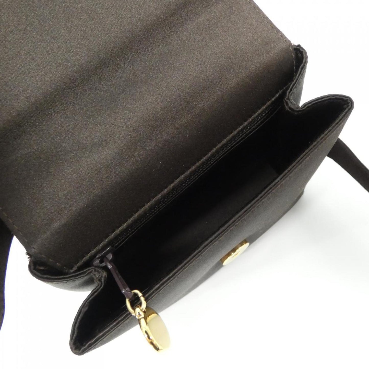 Chanel Satin Brown Shoulder Bags