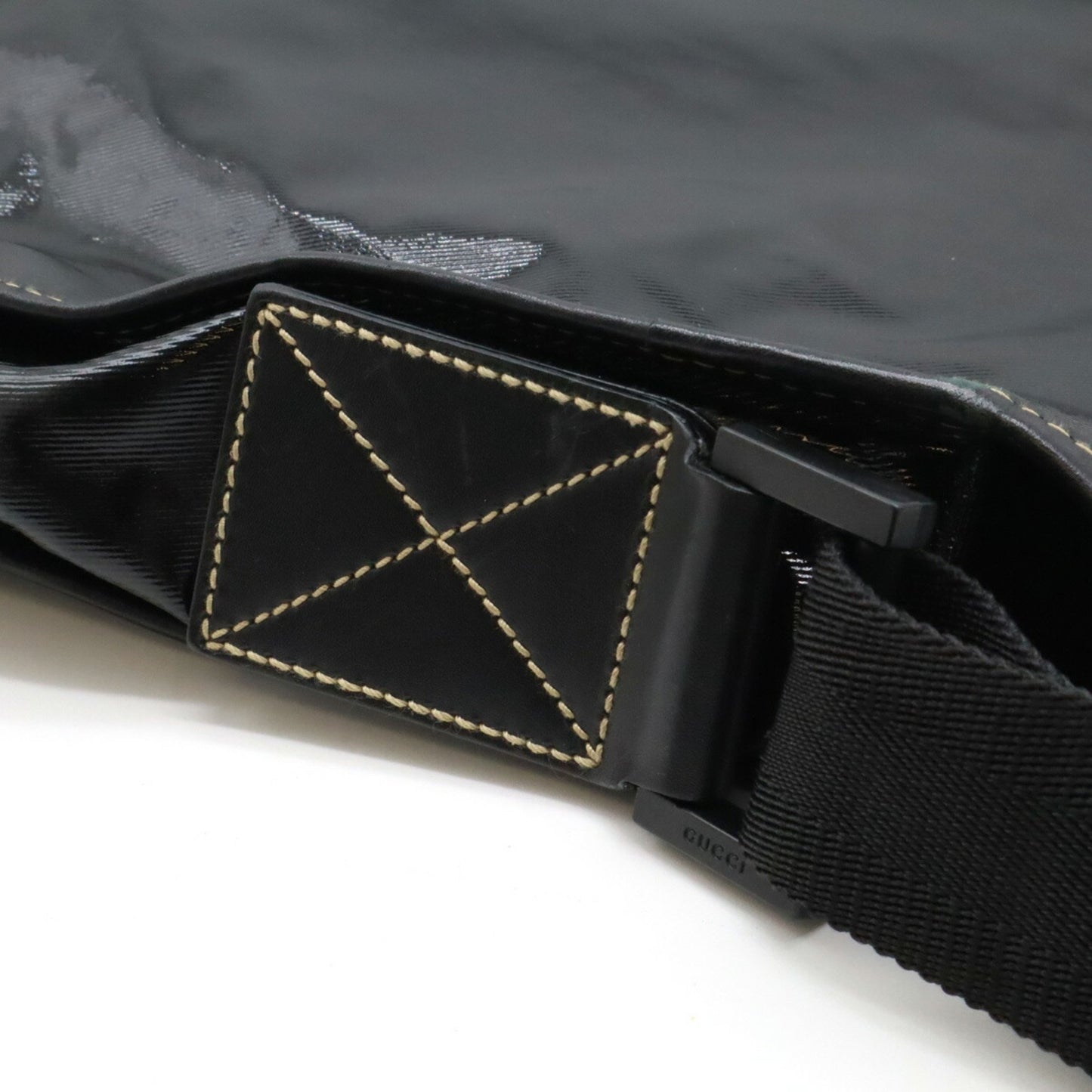 Gucci Coated Canvas Black Shoulder Bags