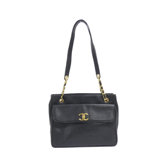 Chanel Calfskin Black Shoulder Bags