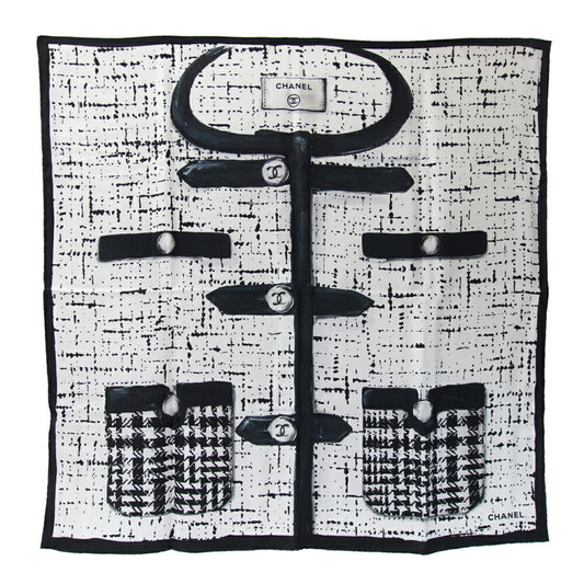 Chanel Silk Black Scarves
