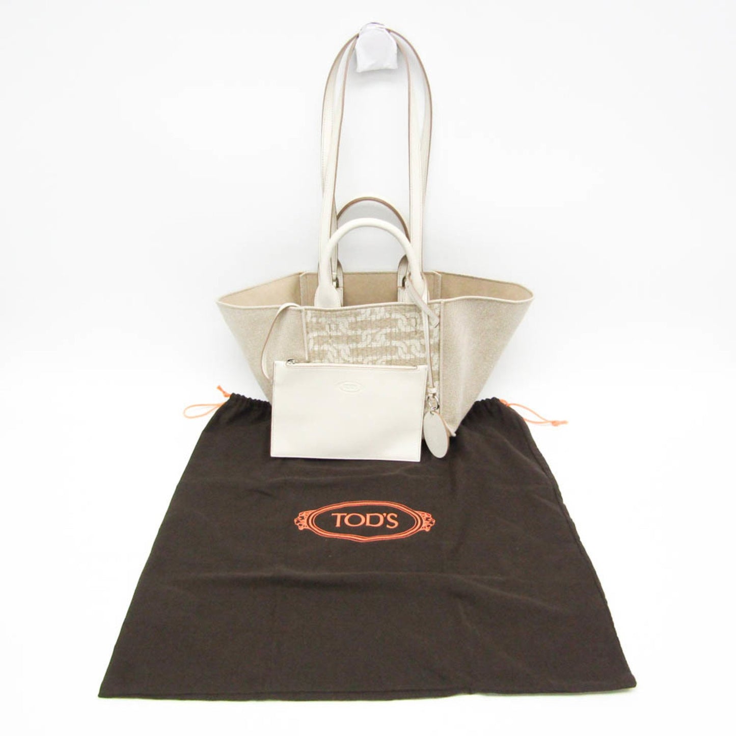 Tod's Linen Gray Handbags