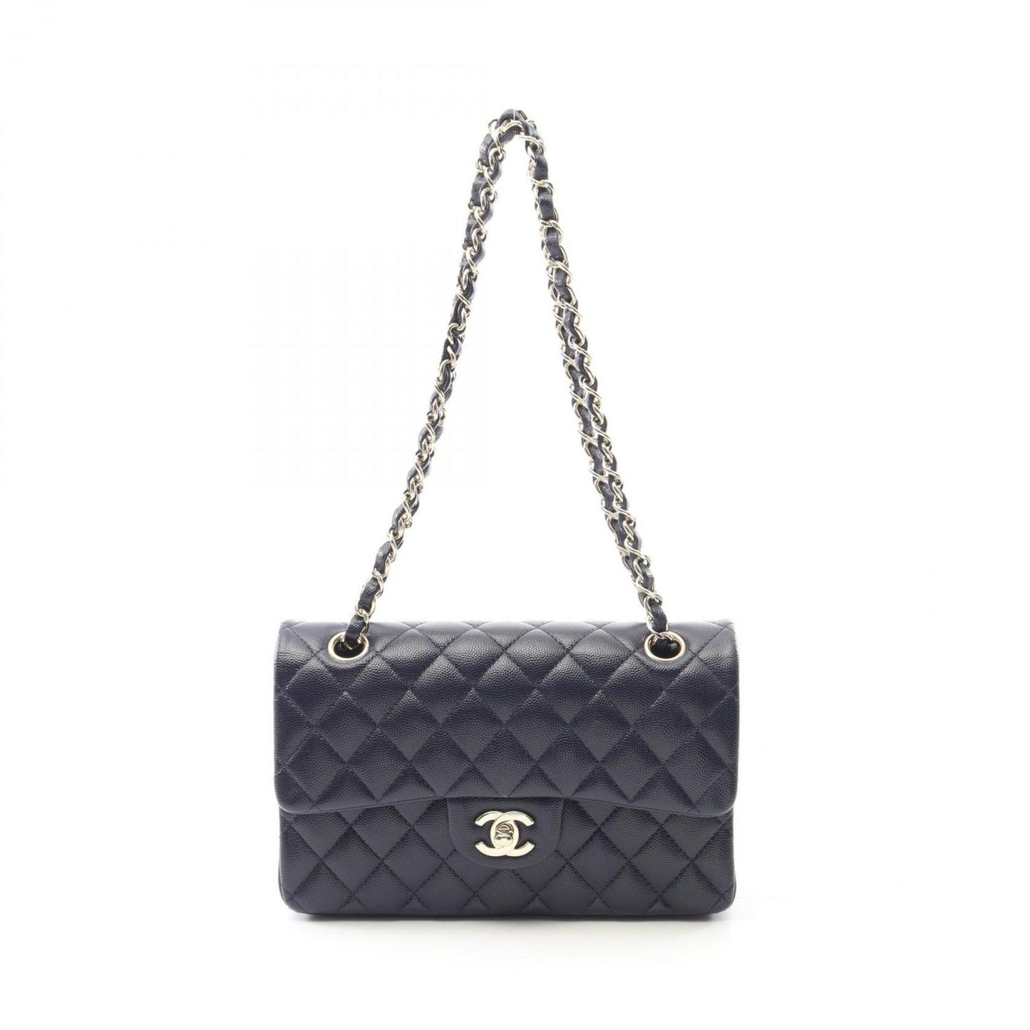 Chanel Calfskin Blue Shoulder Bags