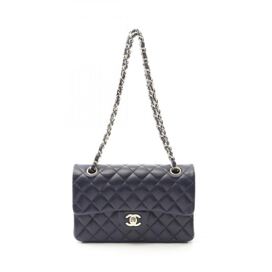 Chanel Calfskin Blue Shoulder Bags