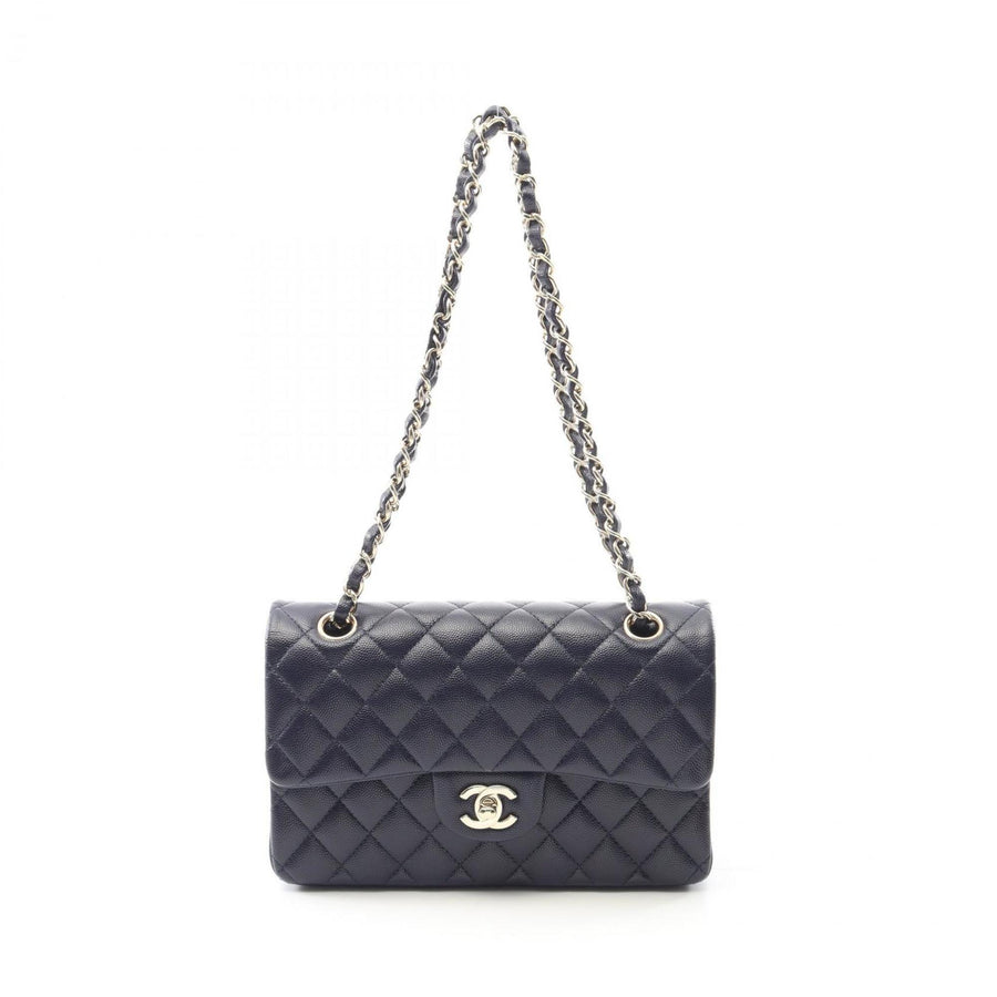 Chanel Calfskin Blue Shoulder Bags