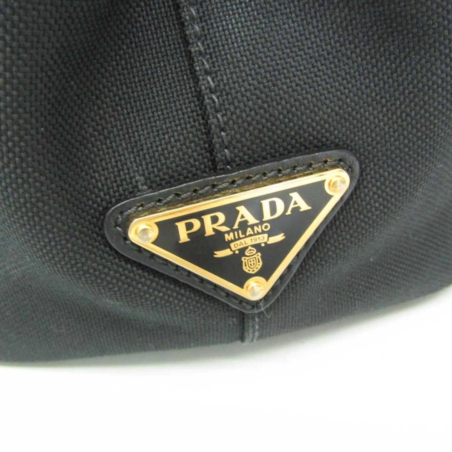 Prada Woven Fabric Black Handbags