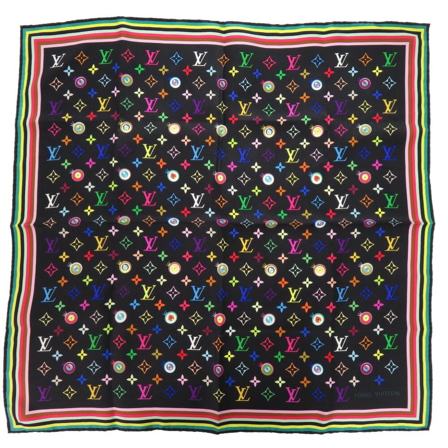 Louis Vuitton Silk Black Scarves