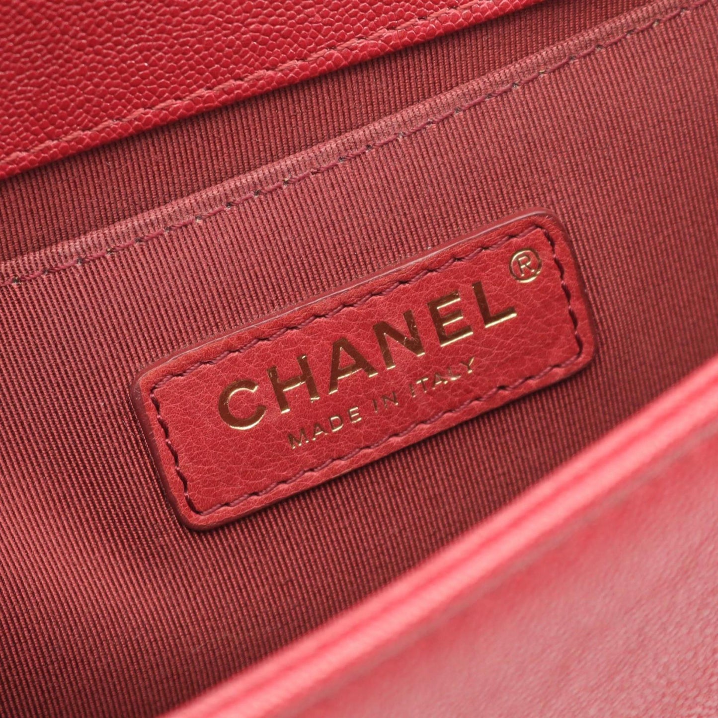 Chanel Calfskin Red Shoulder Bags