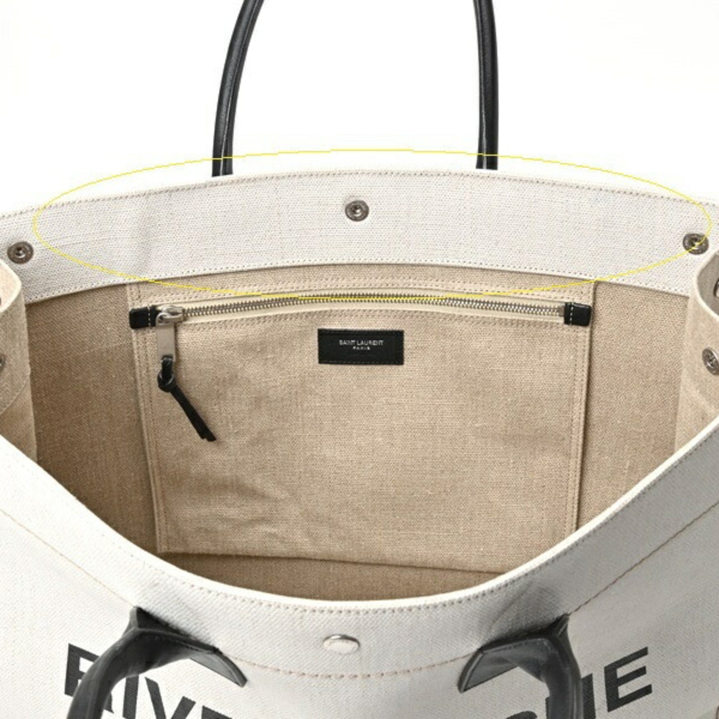 Saint Laurent Canvas White Tote Bags