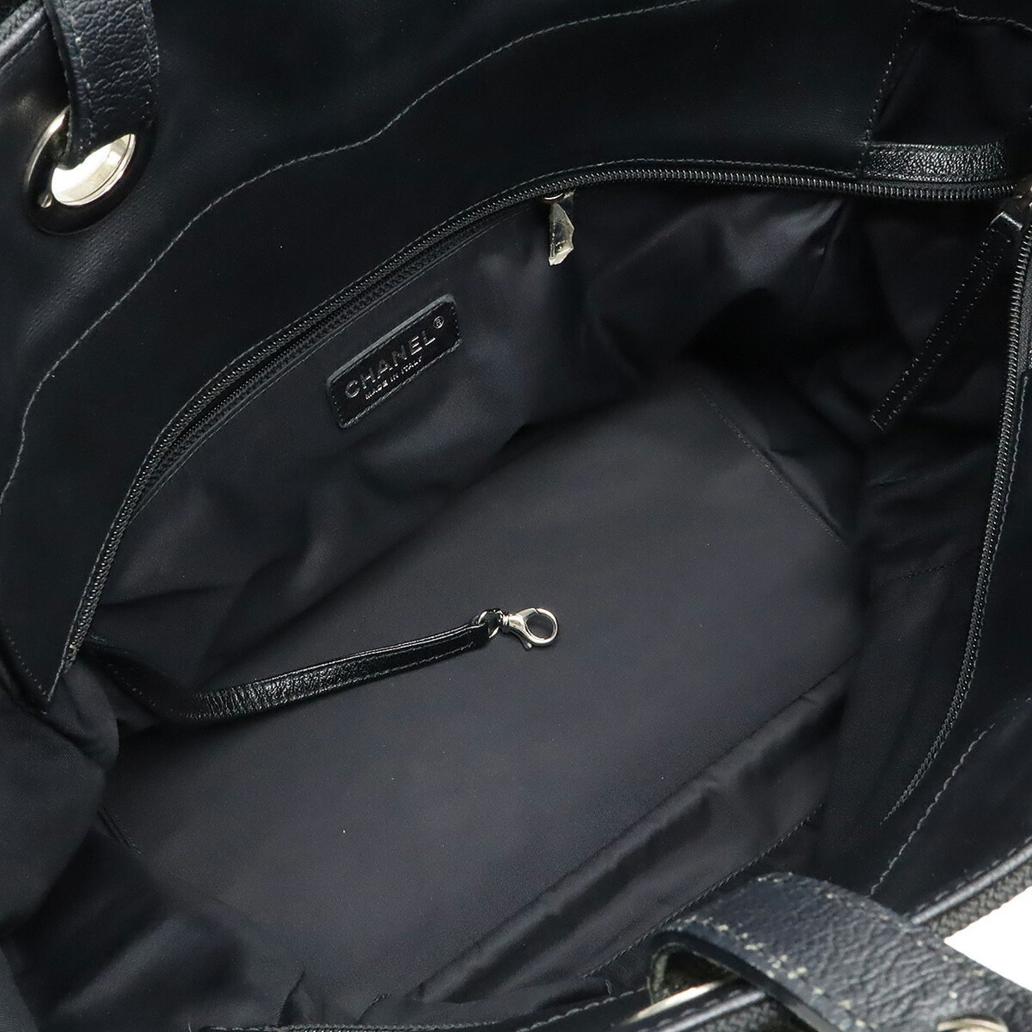Chanel Coated Canvas Black Shoulder Bags