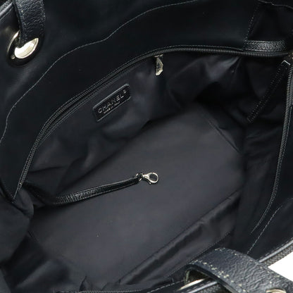 Chanel Coated Canvas Black Shoulder Bags