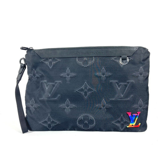 Louis Vuitton Nylon Black Clutch Bags
