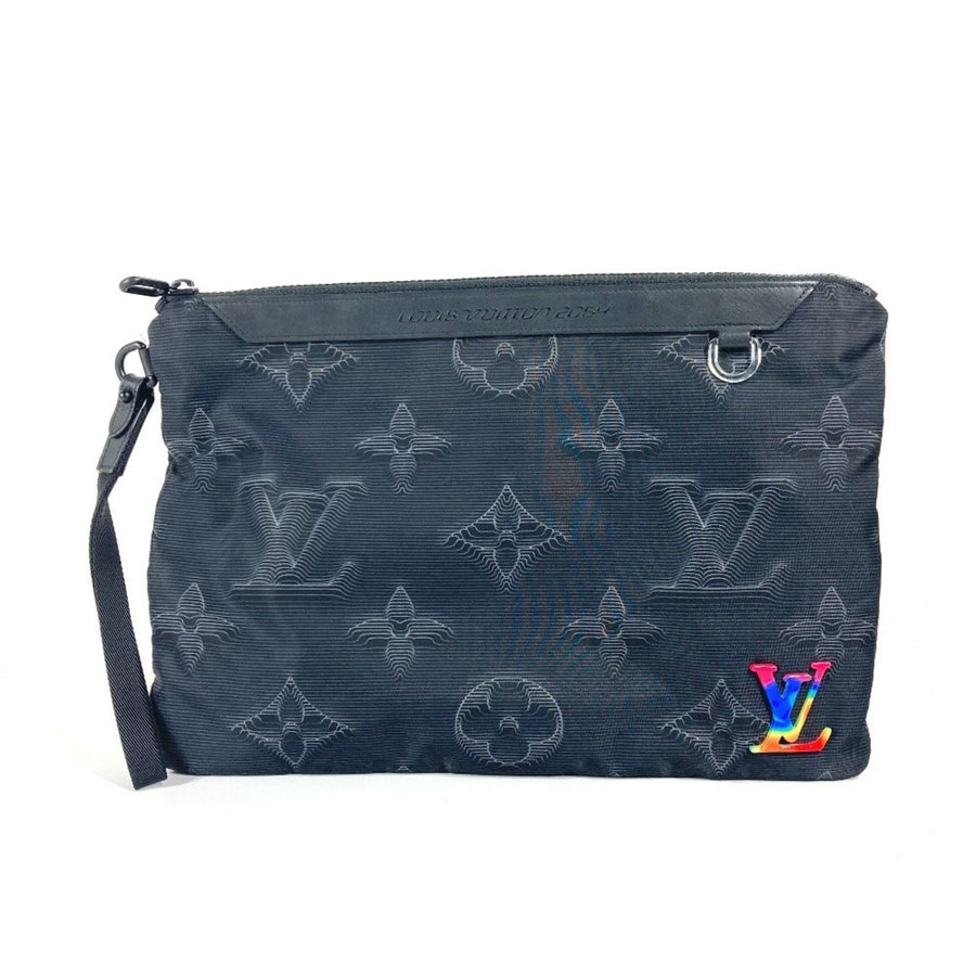 Louis Vuitton Nylon Black Clutch Bags