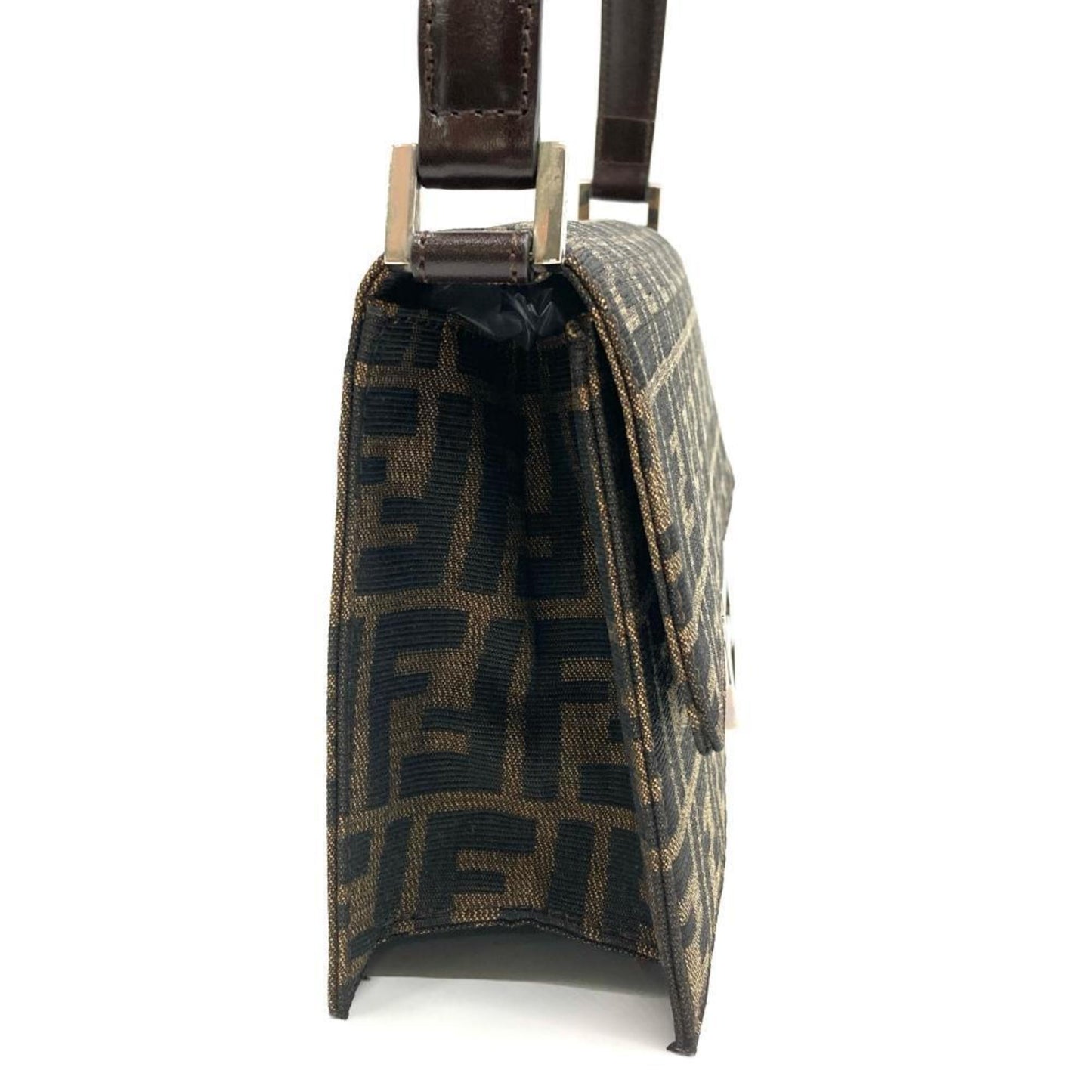 Fendi Woven Fabric Green Shoulder Bags
