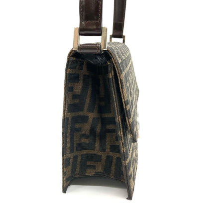 Fendi Woven Fabric Green Shoulder Bags
