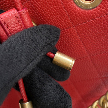 Chanel Calfskin Red Handbags