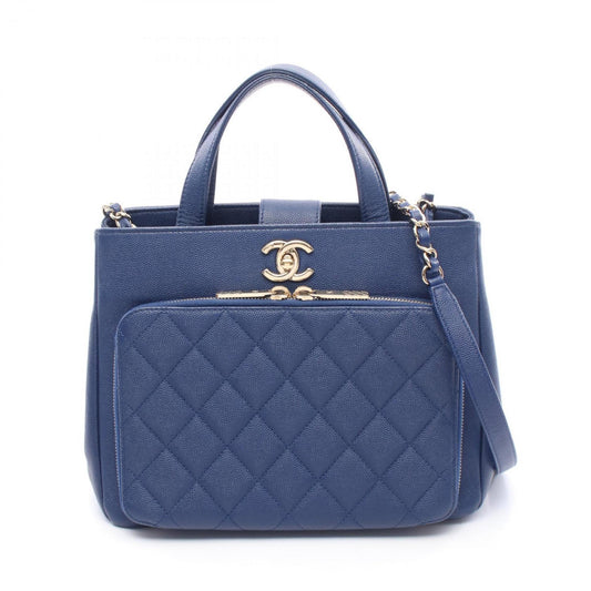 Chanel Calfskin Blue Shoulder Bags