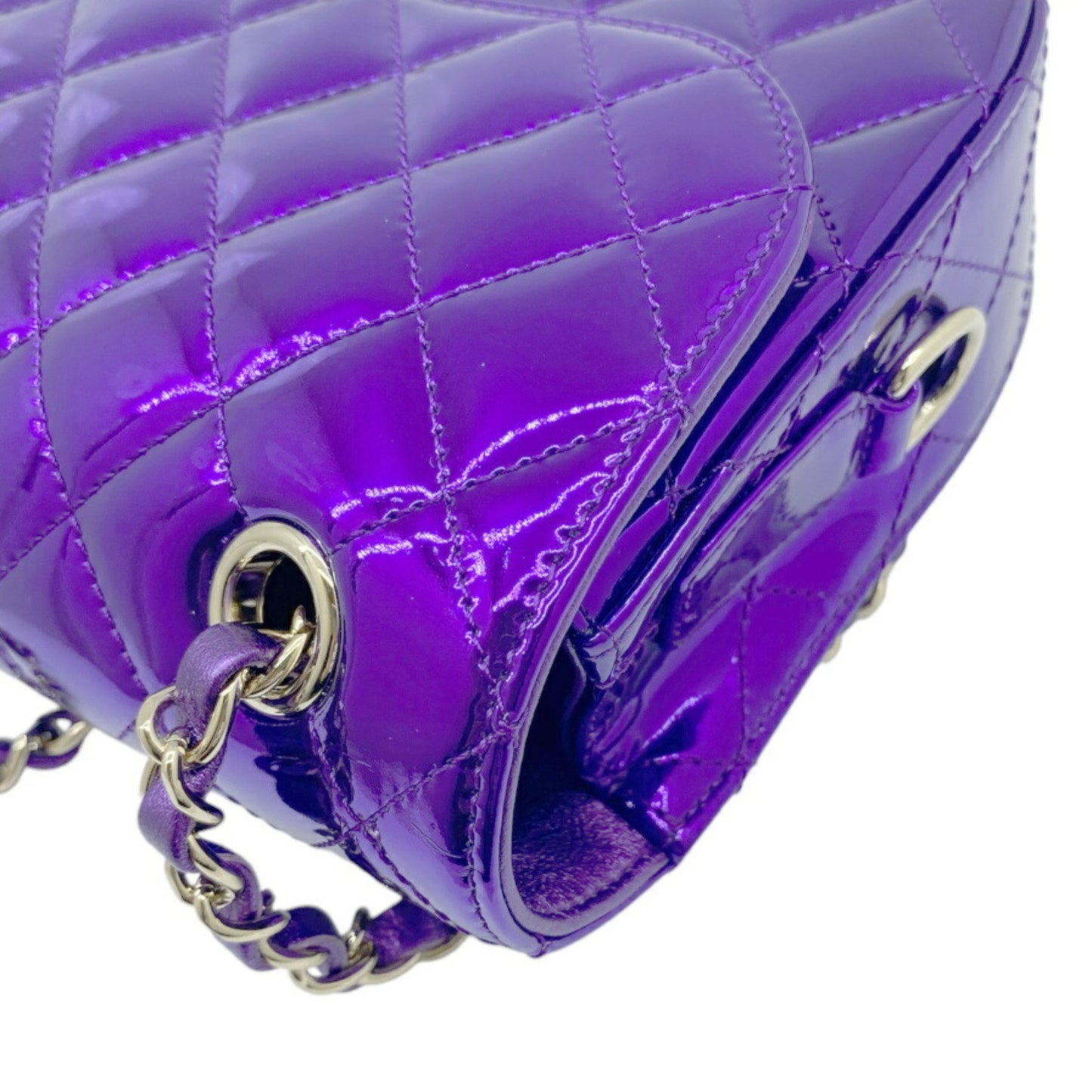 Chanel Patent Purple Shoulder Bags