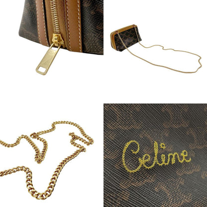 Celine Coated Canvas Brown Shoulder Bags