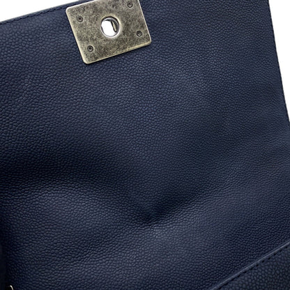 Chanel Calfskin Blue Shoulder Bags