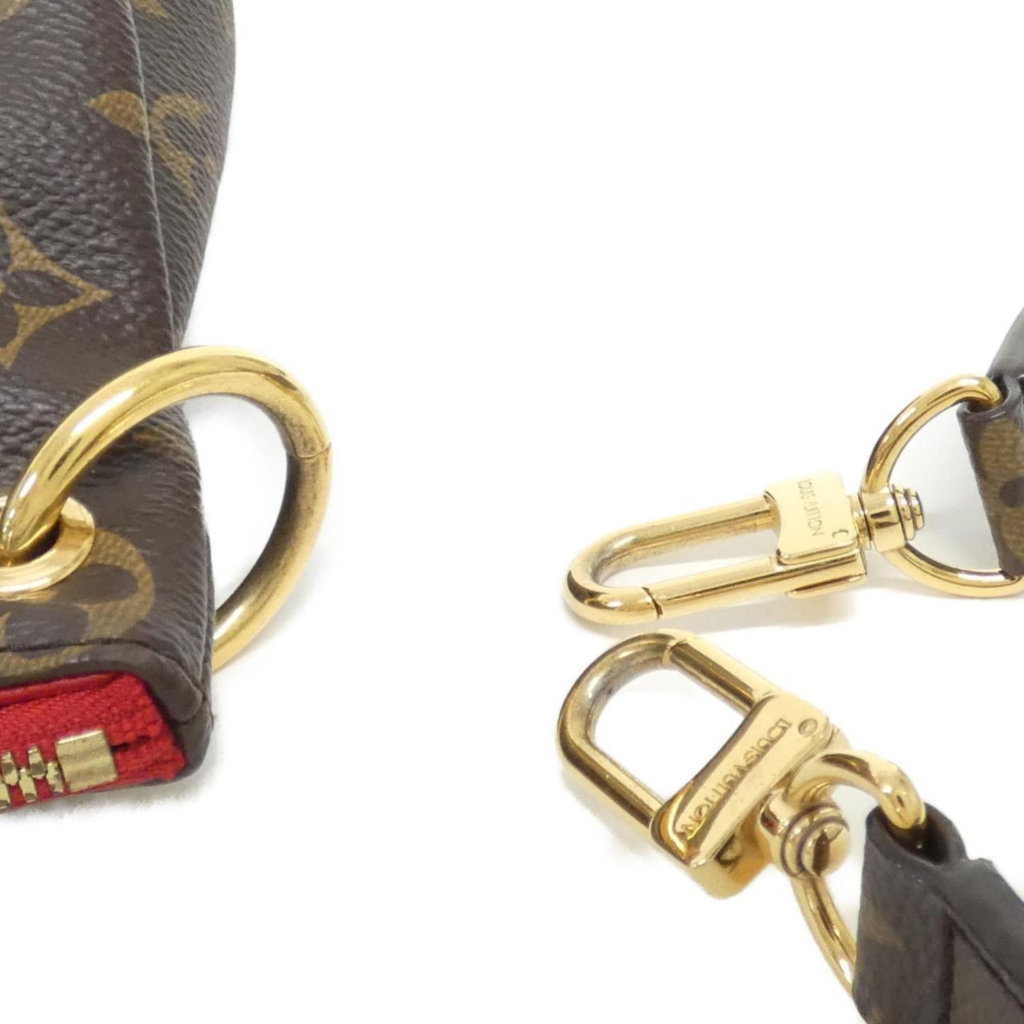 Louis Vuitton Coated Canvas Red Handbags