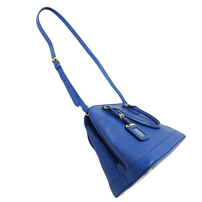Prada Glossy Material Blue Handbags