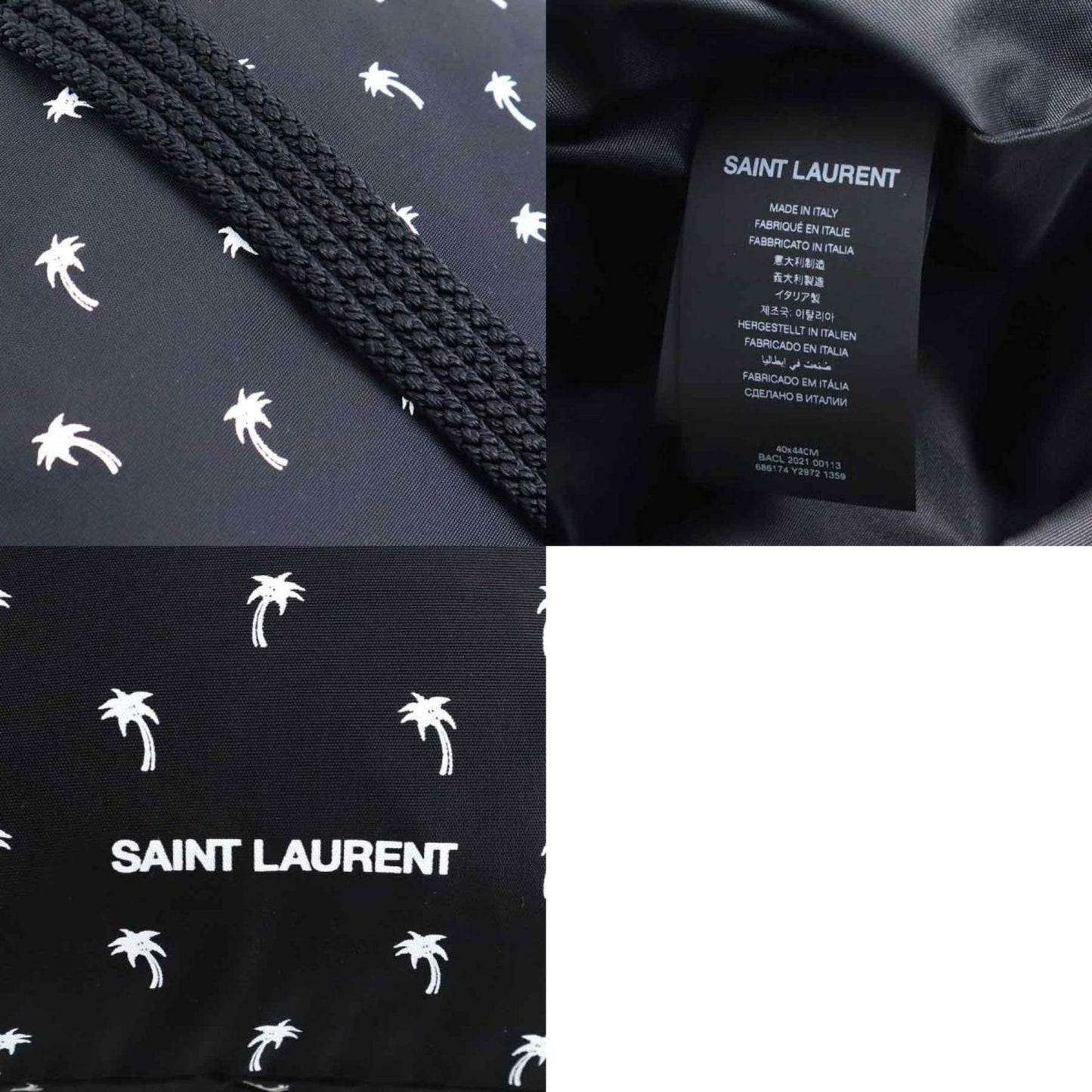 Saint Laurent Nylon Black Backpacks
