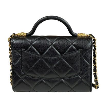 Chanel Calfskin Black Shoulder Bags