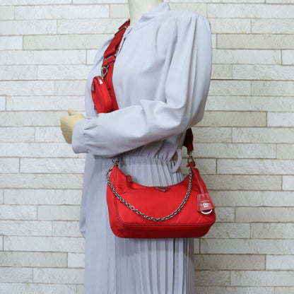 Prada Nylon Red Shoulder Bags