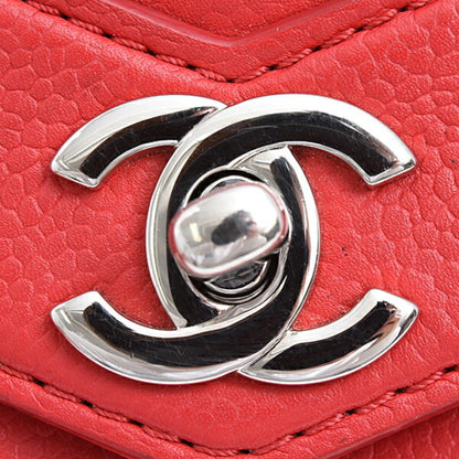 Chanel Calfskin Red Shoulder Bags