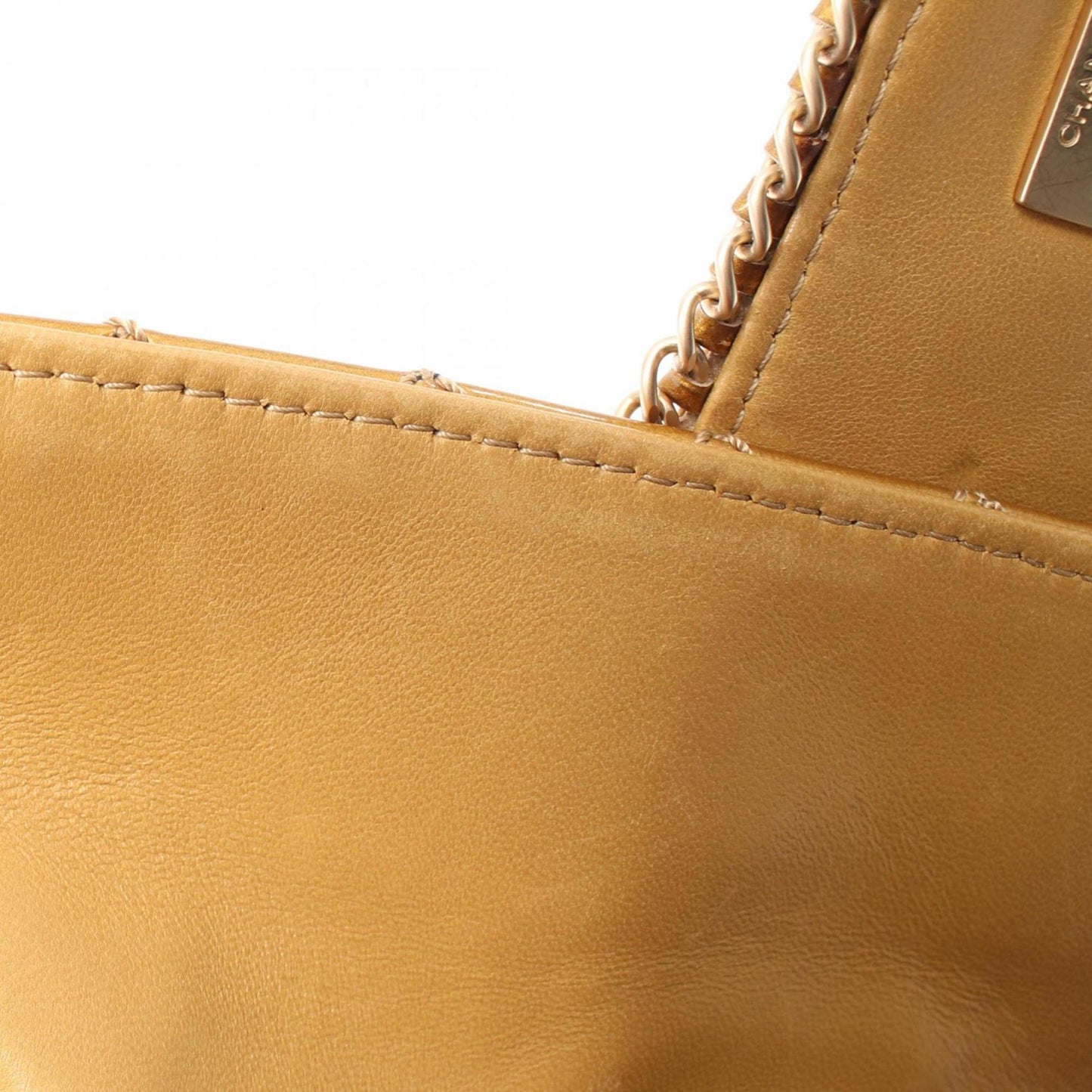 Chanel Patent Gold Shoulder Bags