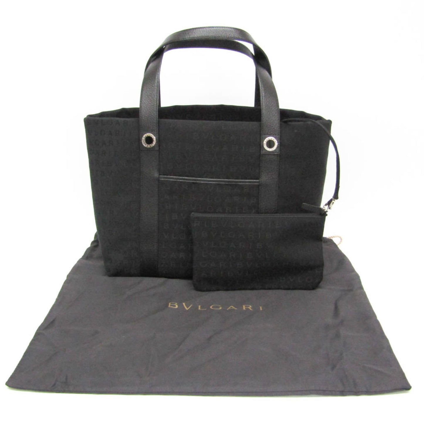 Bvlgari Canvas Black Handbags