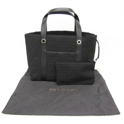 Bvlgari Canvas Black Handbags