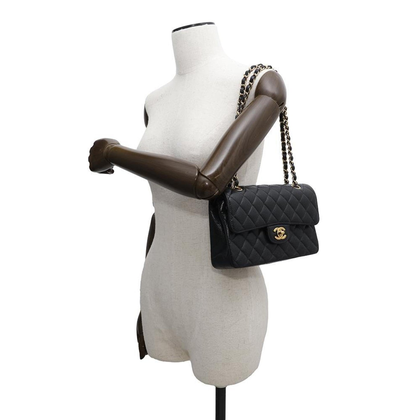 Chanel Calfskin Black Shoulder Bags