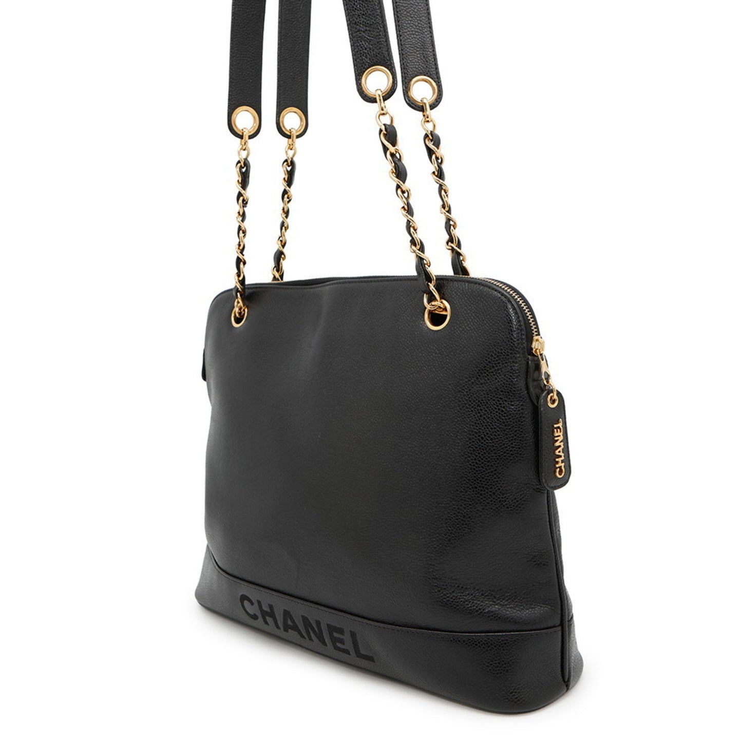 Chanel Calfskin Black Shoulder Bags