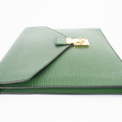 Louis Vuitton Epi Green Clutch Bags
